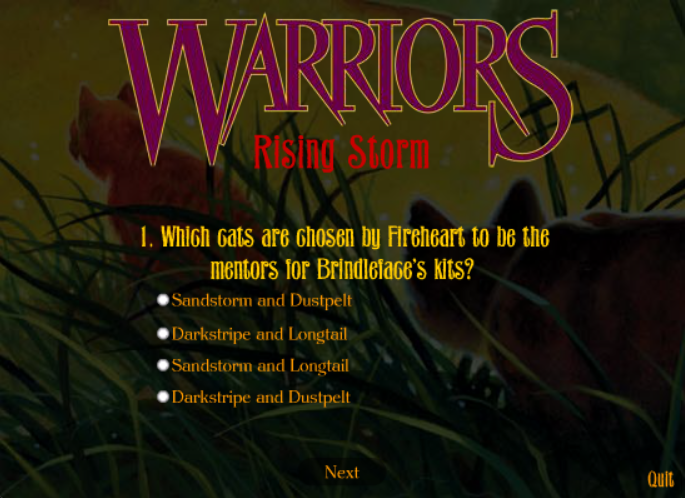 Warriors: Rising Storm Quiz