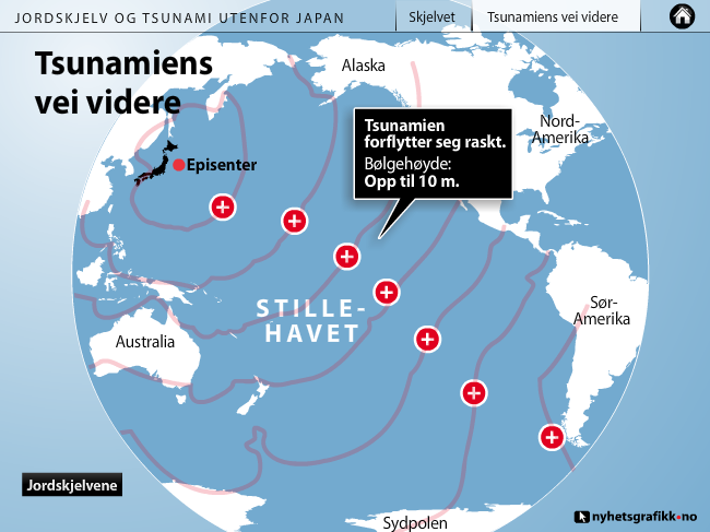 Jordskjelv og tsunami utenfor Japan