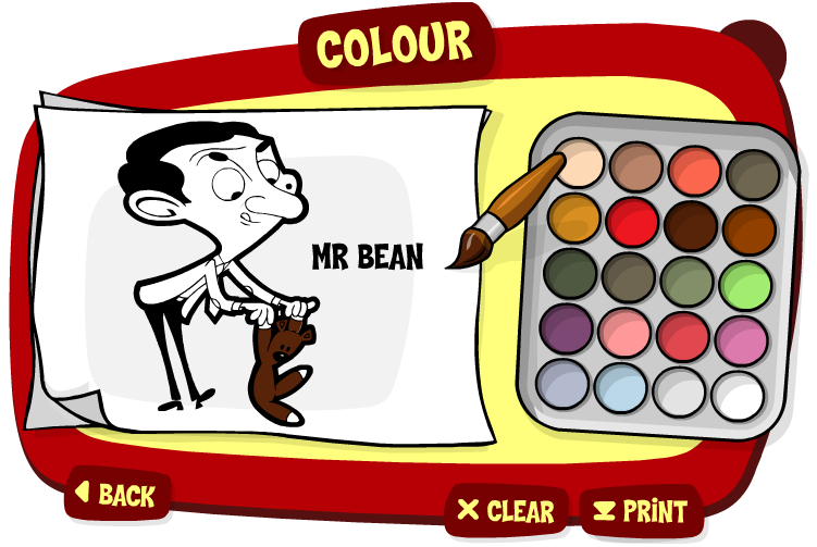 Mr Bean Colouring In