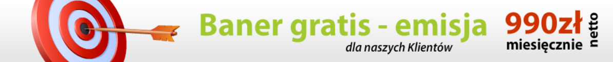 Miejsce na twoją reklamę Banner Ad