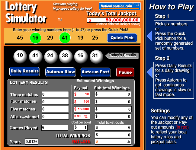 Lottery Simulator