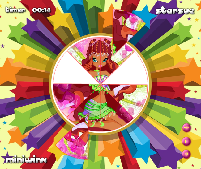 Winx Layla Style: Round Puzzle