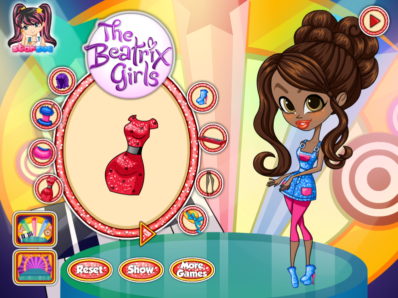 The Beatrix Girls: Chantal Dress Up Game