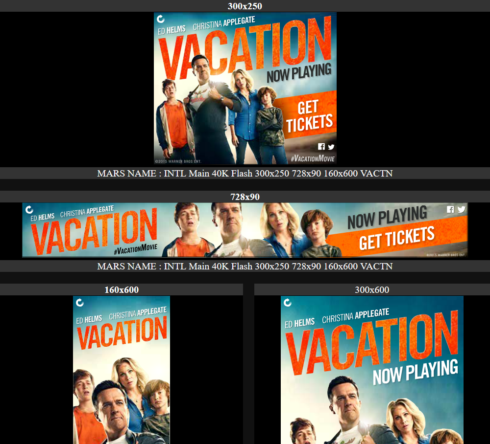 Vacation Banner Online Marketing Campaign