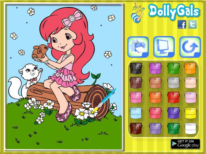 Strawberry Shortcake Online Coloring