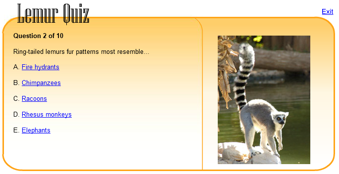 Lemur Quiz