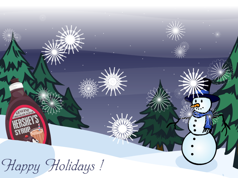 Happy Holidays Screensaver - Snowman