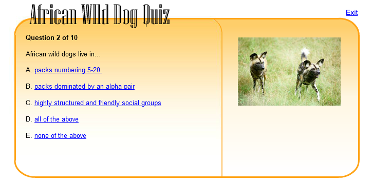 African Wild Dog Quiz