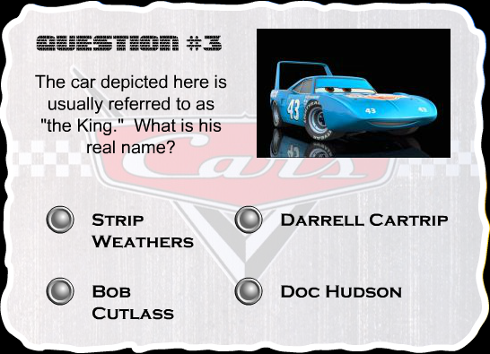 Movie Quiz: Cars