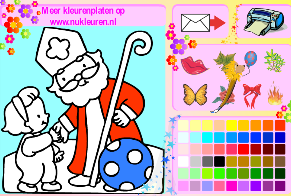 Sinterklaas Kleurplaat
