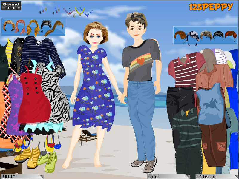 Beach Couple Dress Up Game