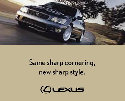 Lexus IS SportDesign February 2004 Banner Ad