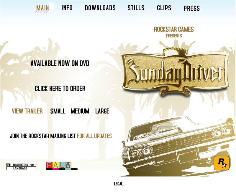 Sunday Driver Microsite