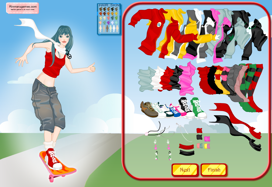 Skater Girl Dressup Game