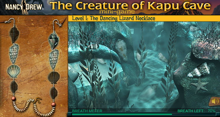 Nancy Drew: The Creature of Kapu Cave Minigame