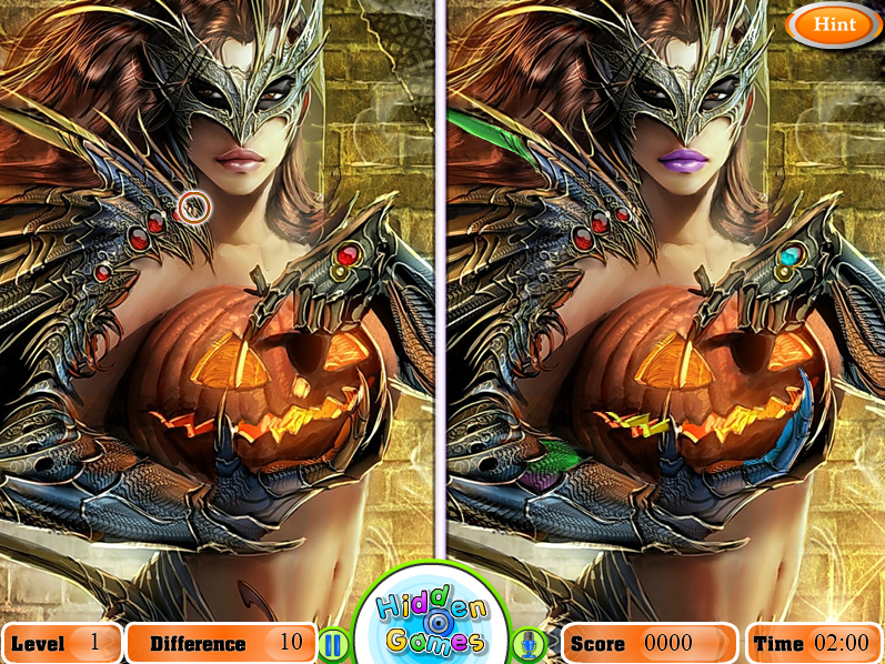 Spot the Difference - Pumpkin Girl
