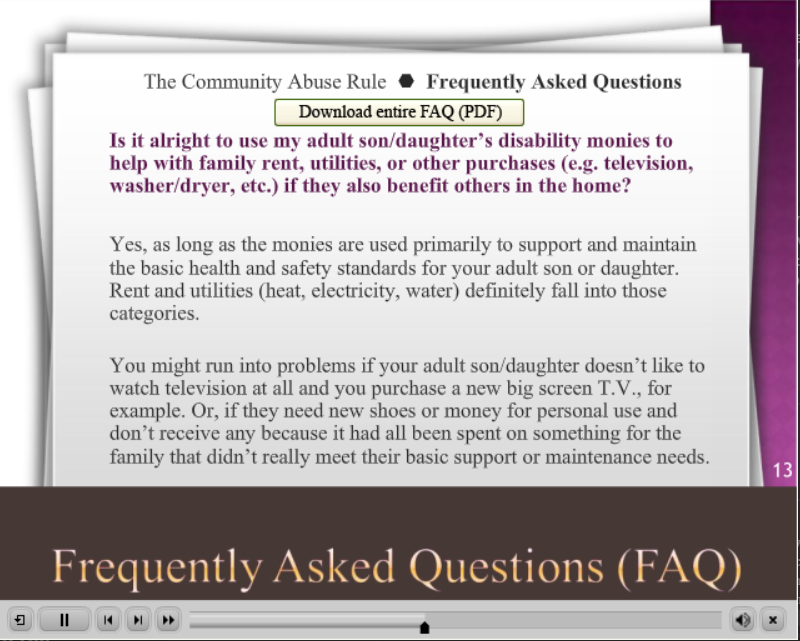 A Training for Families Receiving Services