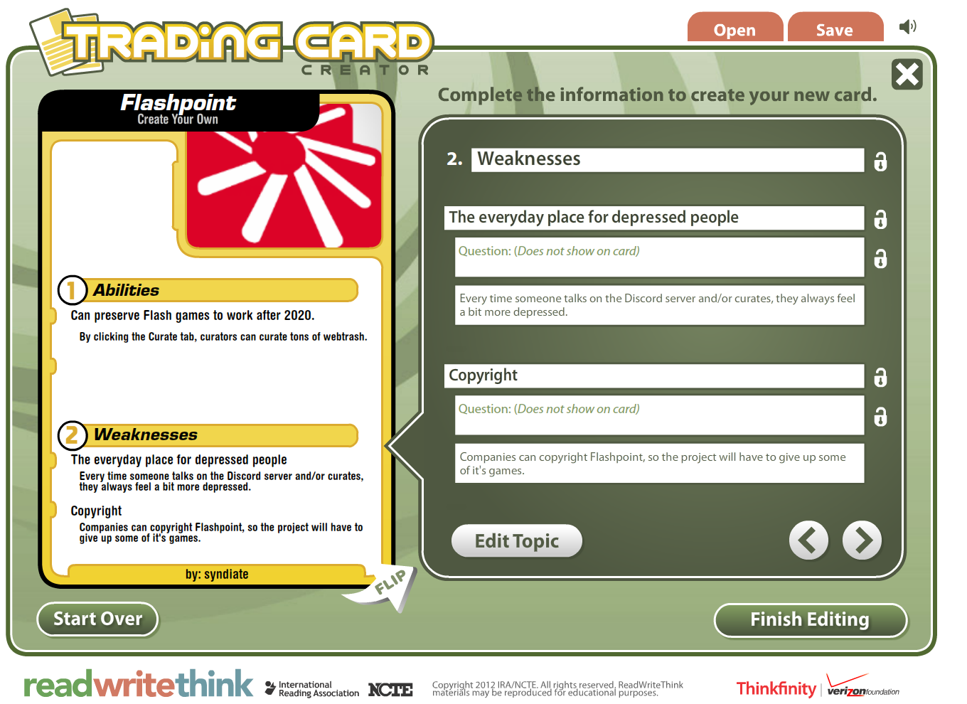 Trading Card Creator