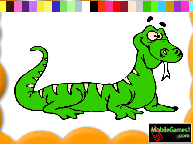 Green Crocodile Coloring Game