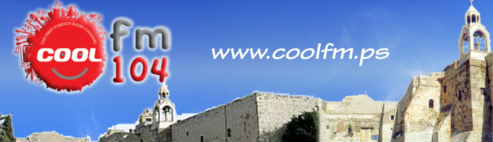 Cool FM Radio 104 FM Website Banner (Palestine)