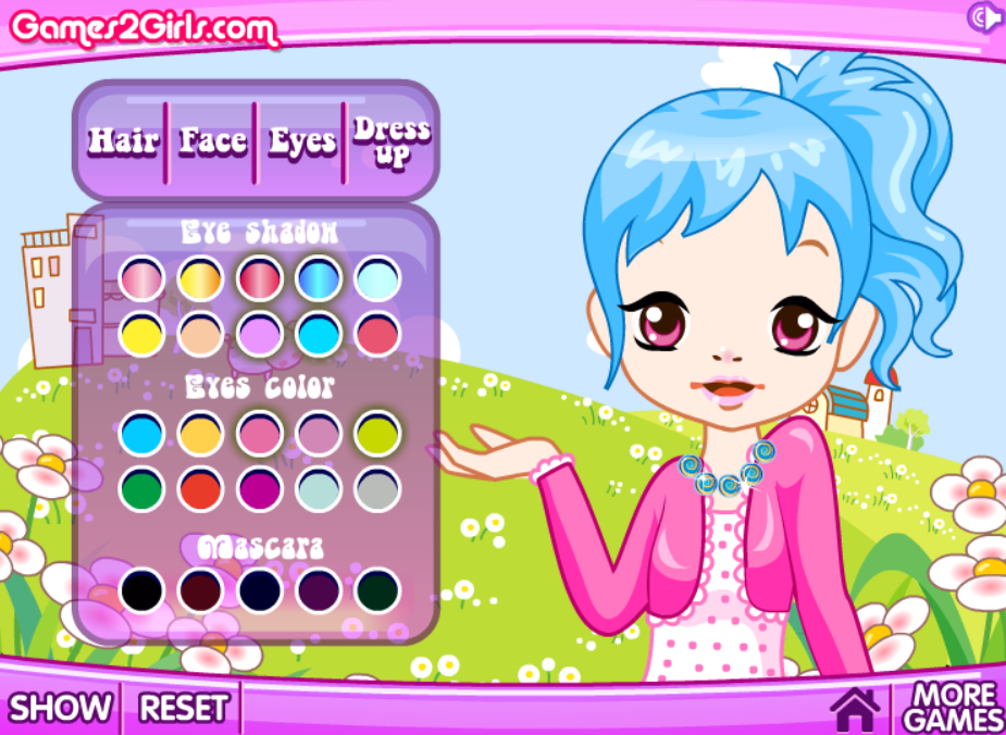 Spring Girl Lovely Hairstyle Make Up