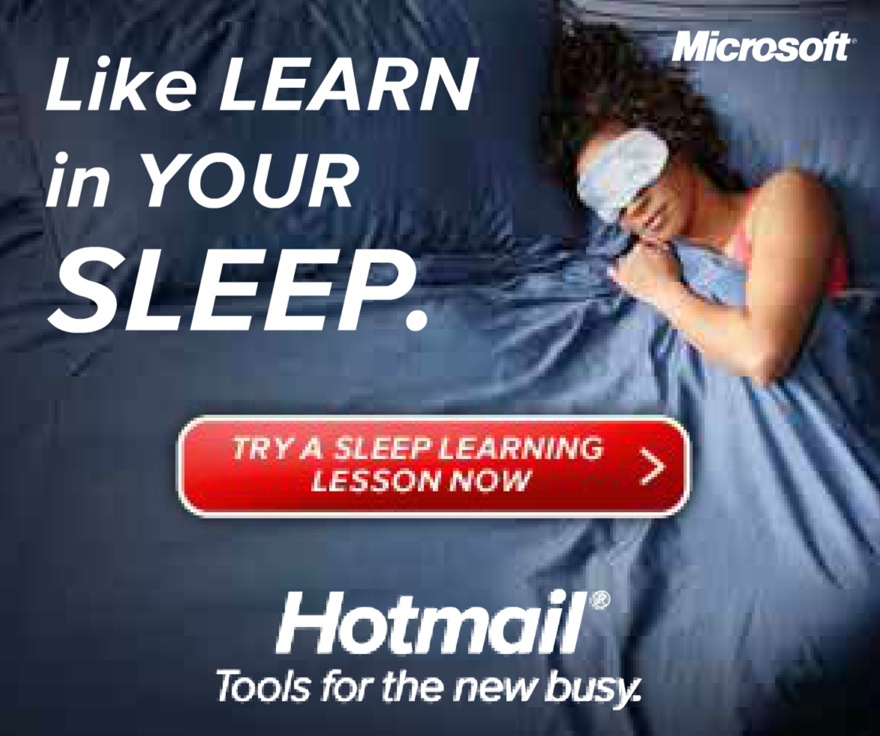 Microsoft Hotmail "Sleep Learning Lesson" 300x250