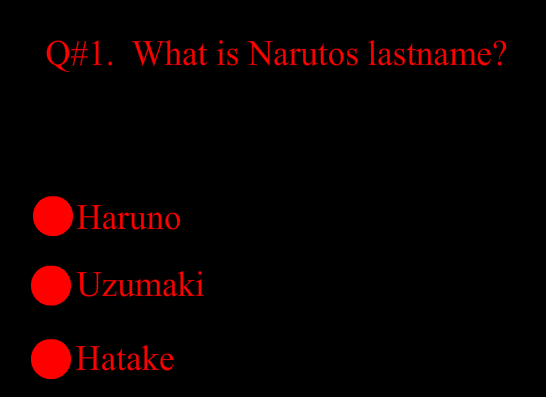 Epic Naruto quiz game