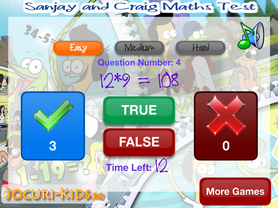 Sanjay and Craig Maths Test