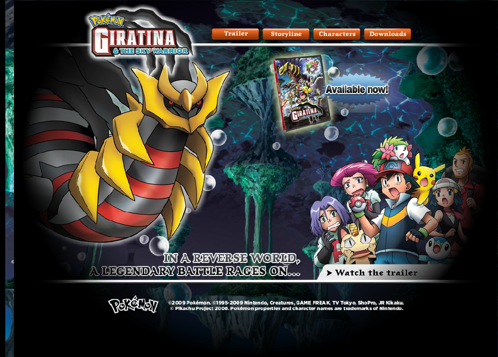 Pokémon: Giratina & The Sky Warrior Microsite