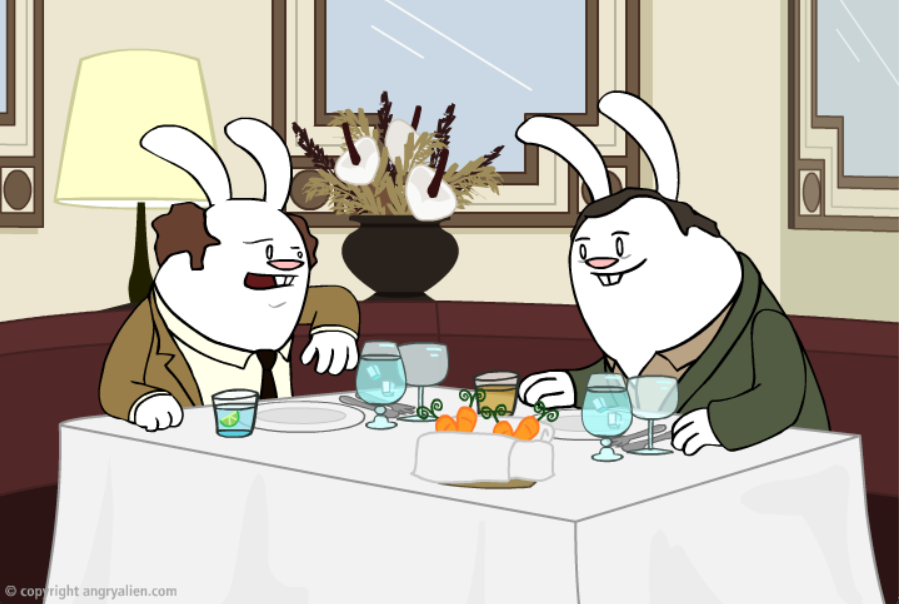 My Dinner with Andre in 30 Seconds (and Re-Enacted by Bunnies)