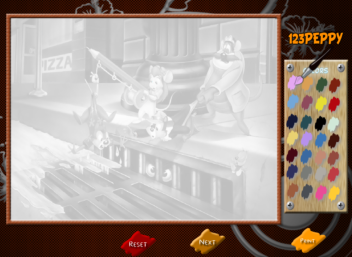 Chip n Dale Rescue Rangers Online Coloring Page