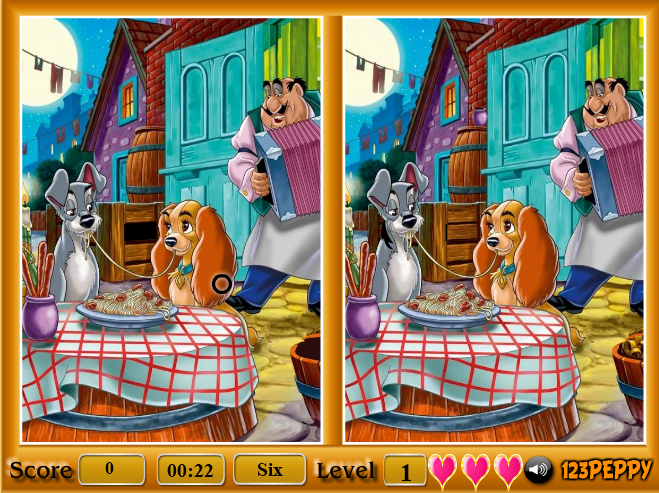 Lady And The Tramp - Spot The Difference