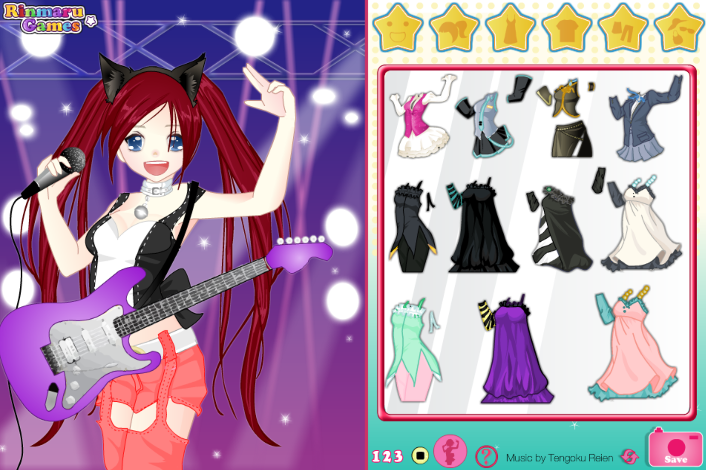Anime Singer Girl Dress Up Game