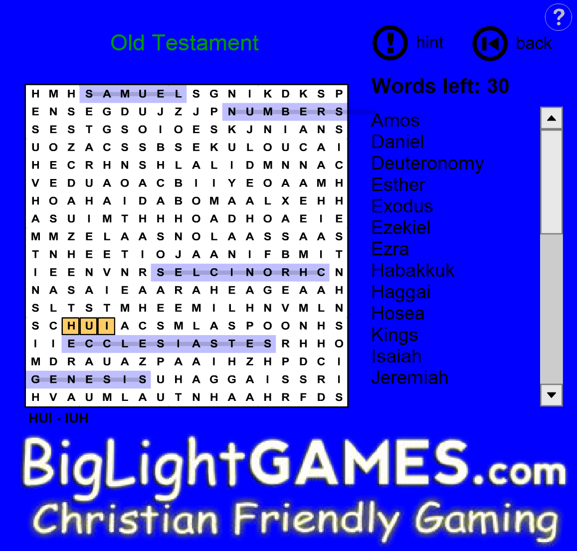 Old Testament Word Search