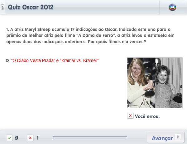 Quiz Oscar 2012