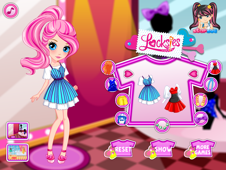 Lockies Girls Mikki Dress Up Game