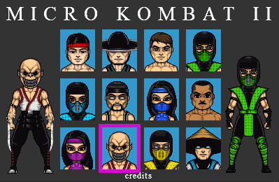 MICRO Mortal Kombat II Select Screen