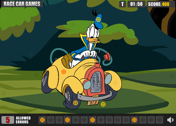 Donald Duck Hidden Car Tires