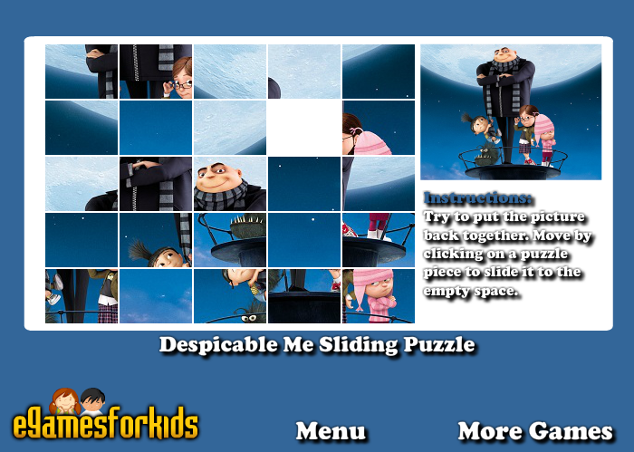 Despicable Me Sliding Puzzle