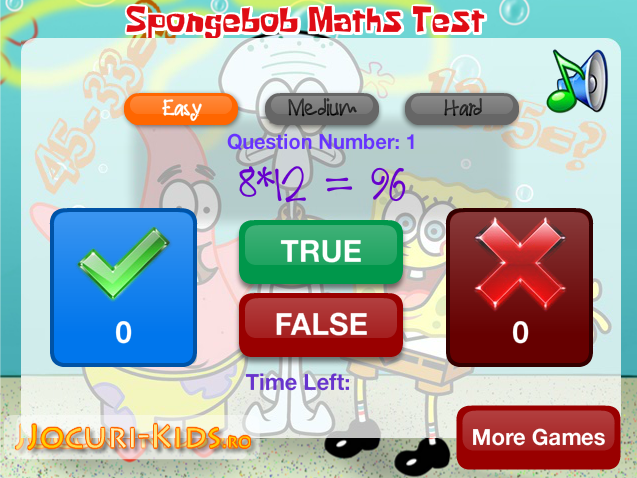 Spongebob Maths Test