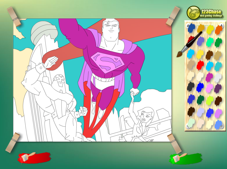 Superman Brainiac Attacks Kids Coloring