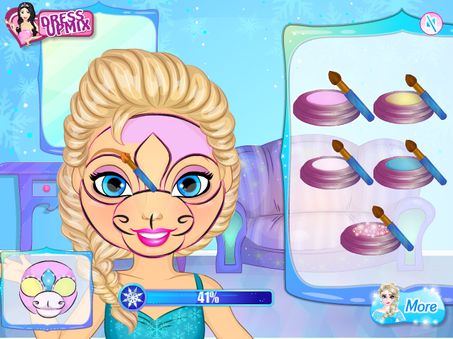 Frozen Elsa Face and Body Art