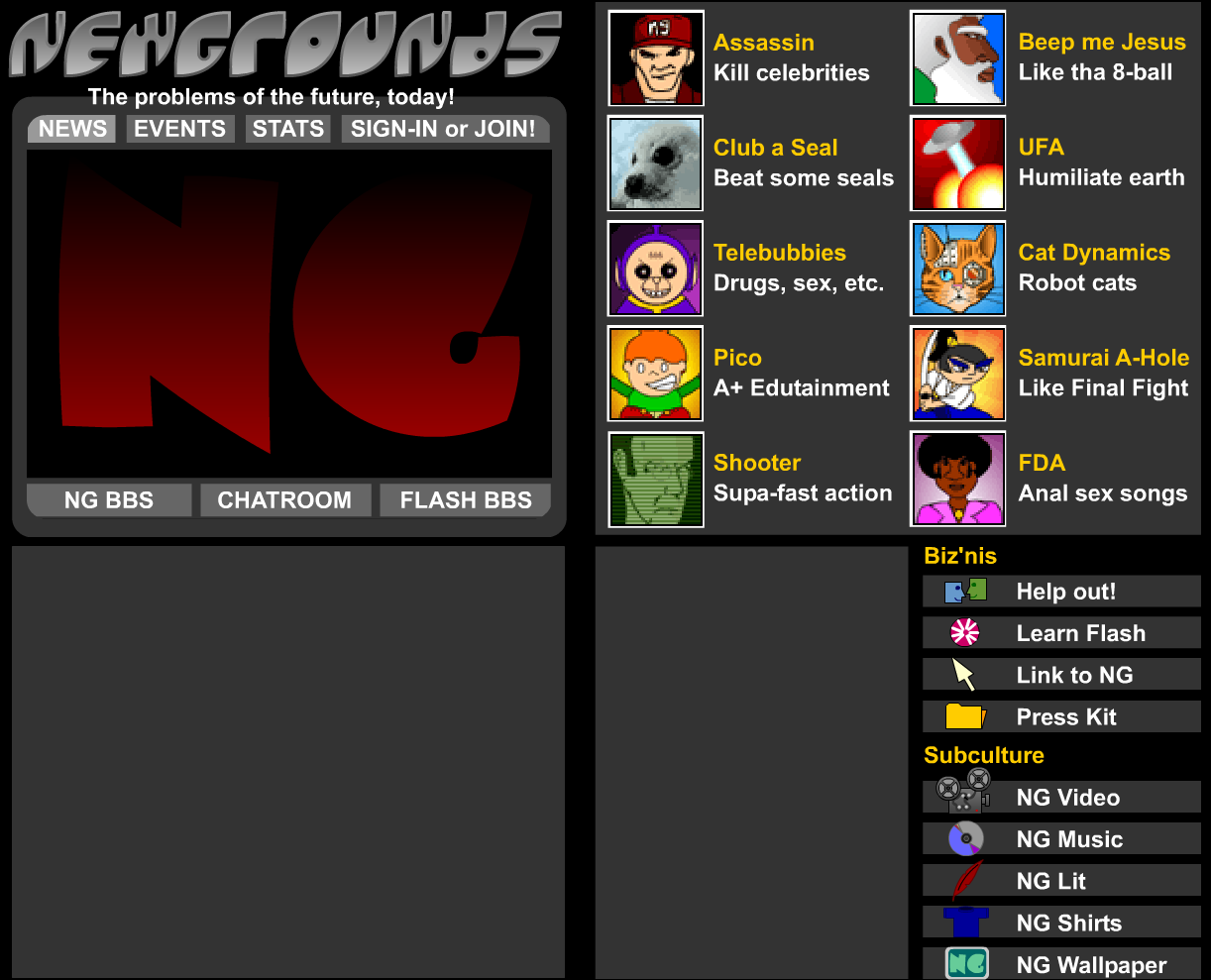 Newgrounds Microsite