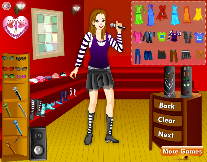 Singing Girl Dressup Game