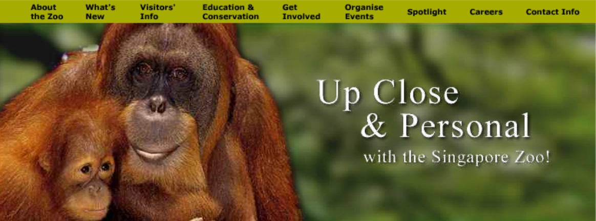 Singapore Zoo Website Banner (2005)