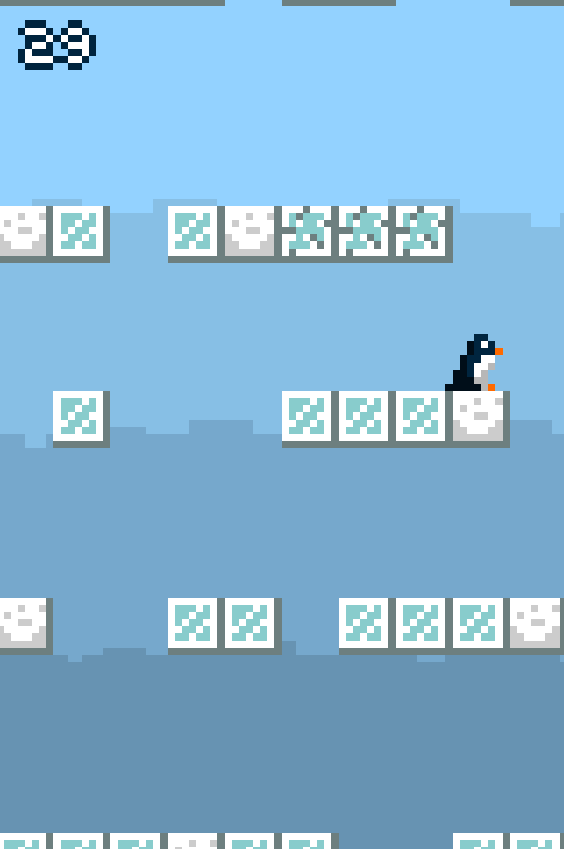 Plummeting Pixel Penguin