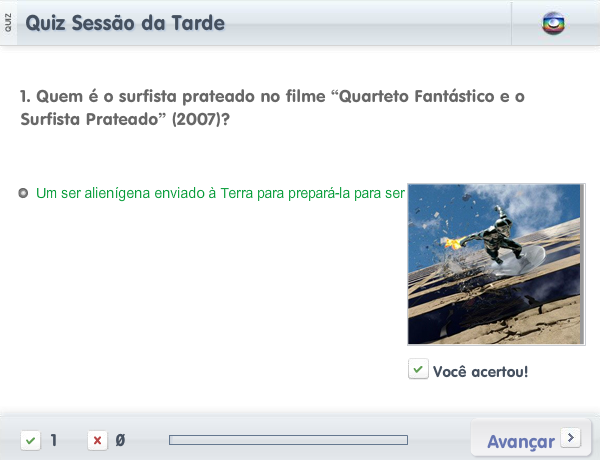 Quiz Sessão da Tarde (2012-01-10)