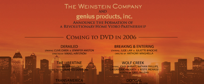 The Weinstein Company and Genius Products "Join The Revolution" Website Intro