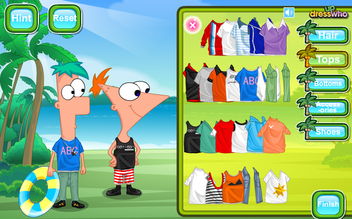 Phineas And Ferb Dress Up Game