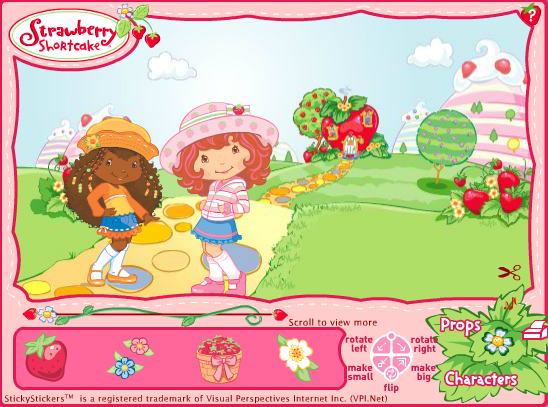 Strawberry Shortcake Sticky Stickers